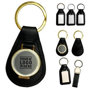 Personalized leather keychain